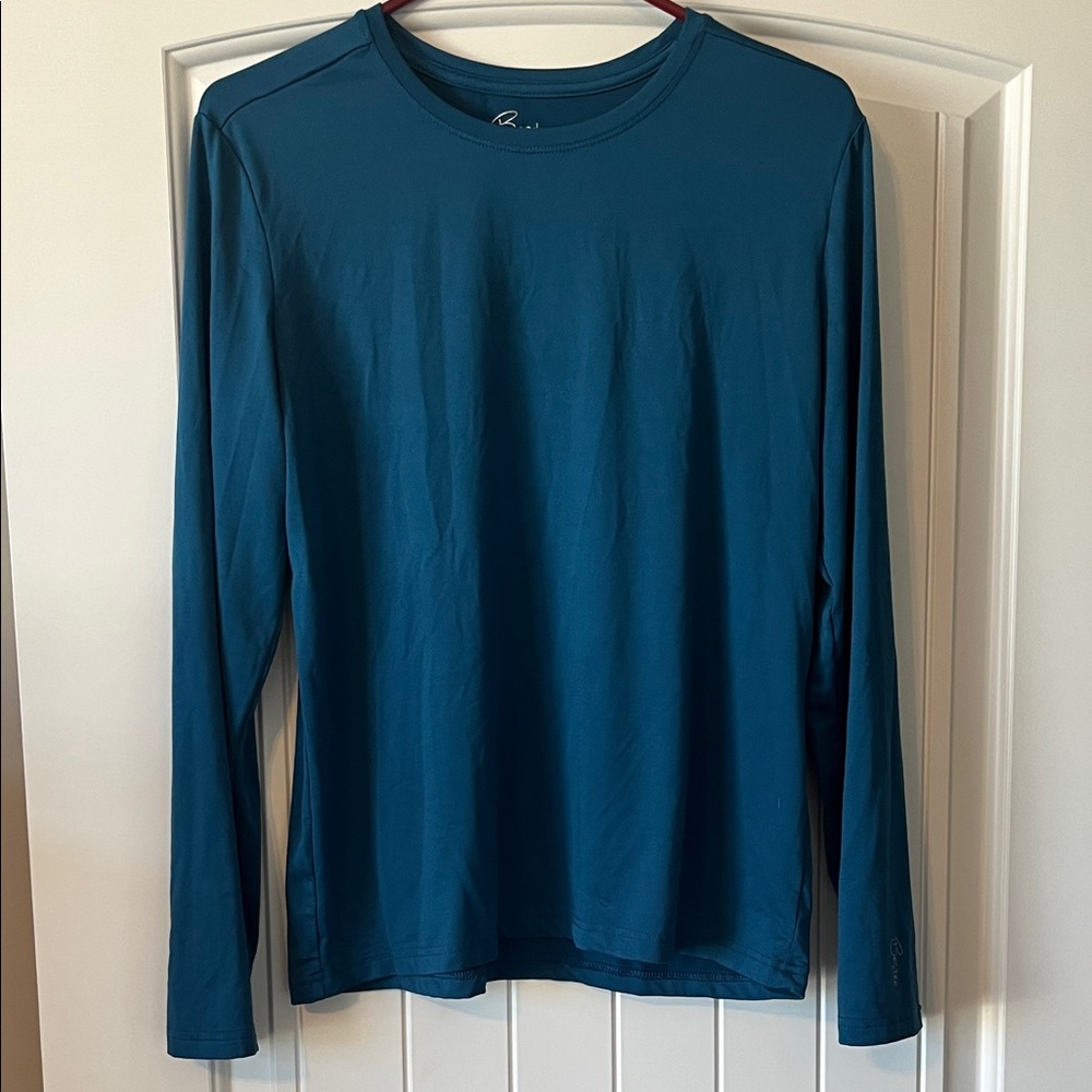 Elegant Teal Long Sleeve Top